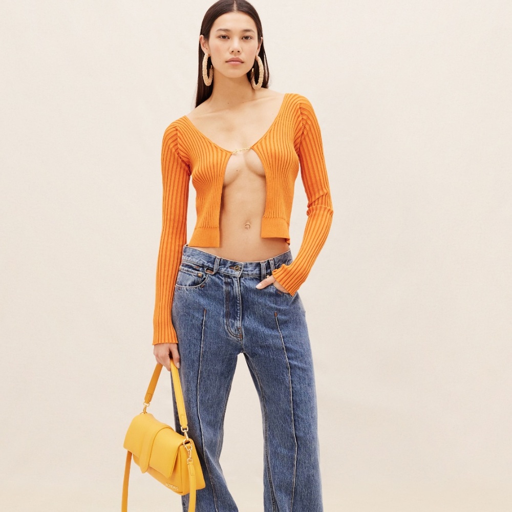 Jacquemus - Orange Micro Charm Logo Cardigan